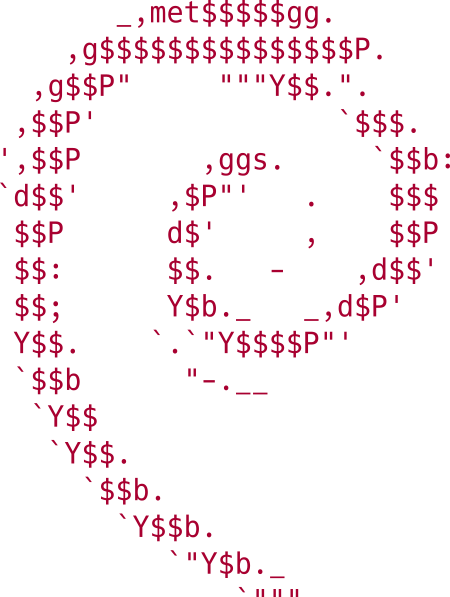 Debian ASCII logo