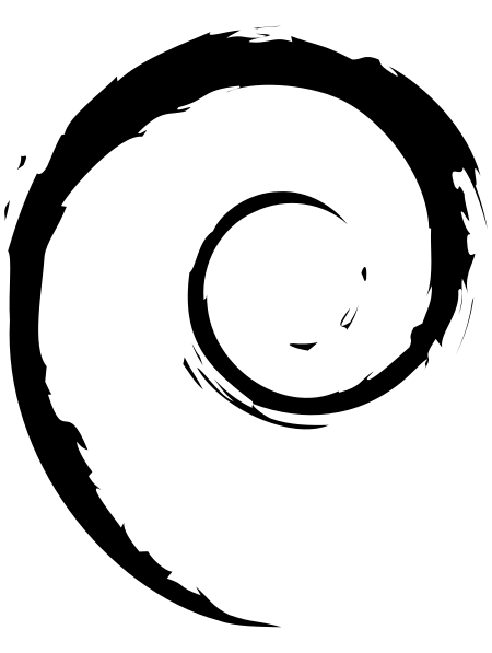 Debian black logo